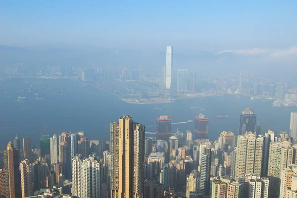 Χονγκ Κονγκ θέα από την κορυφή — Φωτογραφία Αρχείου