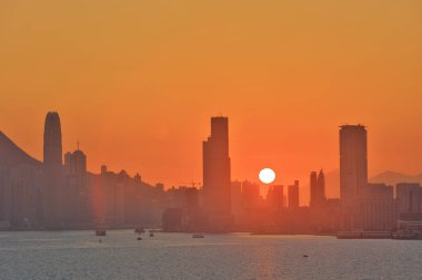 Güzel Victoria Harbor Hong Kong