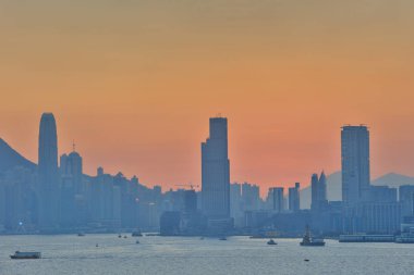Kwun tong bölgesinde görünümü Hong kong