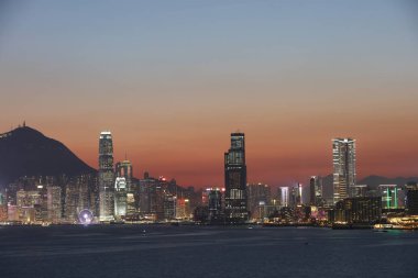 Kwun tong bölgesinde görünümü Hong kong