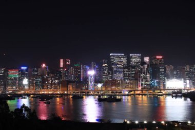  Kwun Tong tayfun barınak gece görünümü