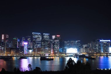  Kwun Tong tayfun barınak gece görünümü
