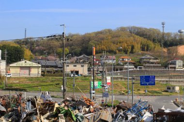 alanların teraslı içinde Japonya