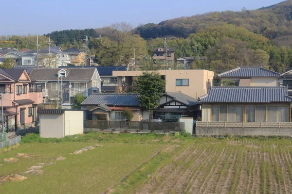 Trein View van Osaka naar Kyoto, Japan — Stockfoto