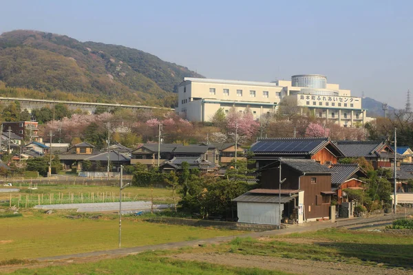 Widok pociągu Osaka do Kioto, Japonia — Zdjęcie stockowe