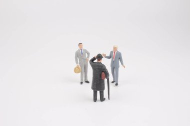 izole konuşan iş adamları