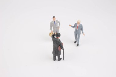 izole konuşan iş adamları