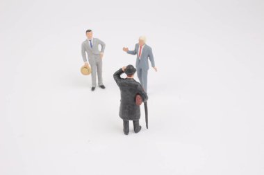 izole konuşan iş adamları