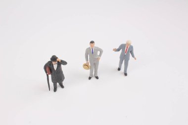 izole konuşan iş adamları