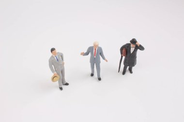 izole konuşan iş adamları