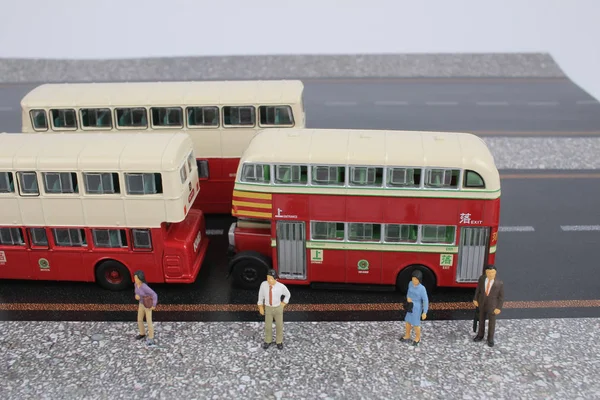 Modelo clássico de ônibus de Londres isolado — Fotografia de Stock