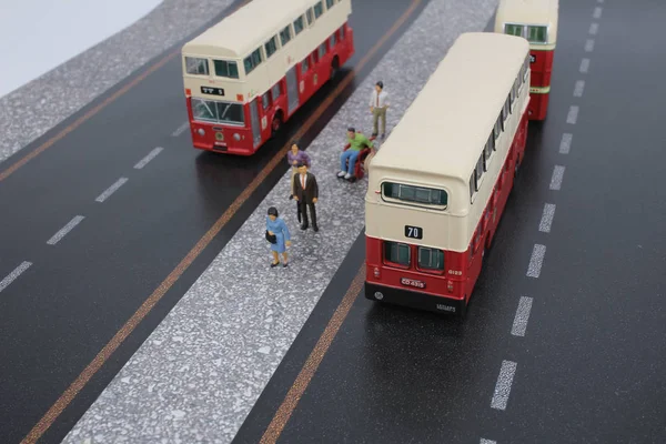 Модель класична автобуса Лондоні ізольовані — стокове фото