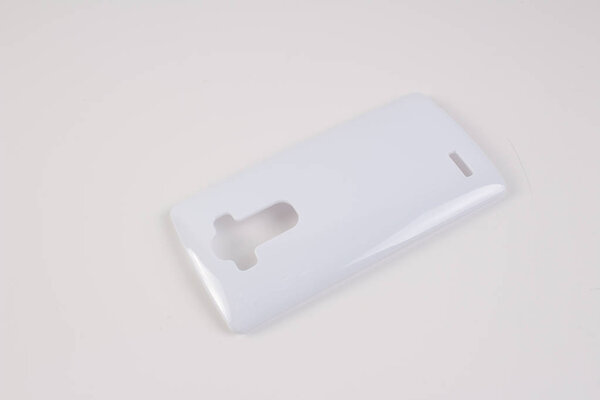 The plastic case for smart phone on white background