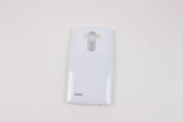 Kunststoffhülle für Smartphone auf weißem Hintergrund — Stockfoto