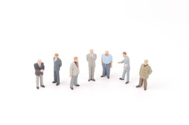 Mini insanlar işadamı metin için bir yer ile