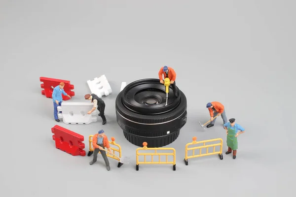 Circuito de reparación woker miniatura la lente —  Fotos de Stock