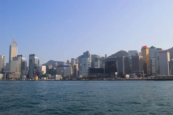 Λιμάνι Victoria Cityscape του Χονγκ Κονγκ — Φωτογραφία Αρχείου