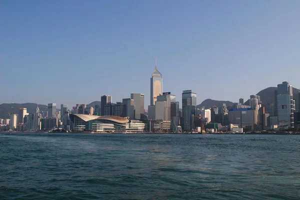 Victoria Harbor Paesaggio urbano di Hong Kong — Foto Stock