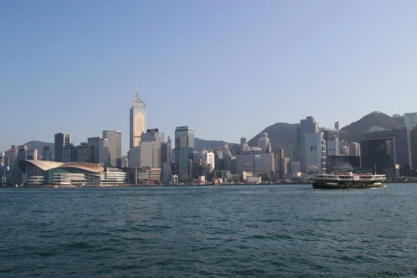 Viktoria Hafen Stadtbild von Hongkong — Stockfoto