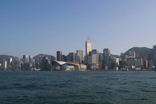 Victoria Harbour stadsbilden i Hong Kong — Stockfoto