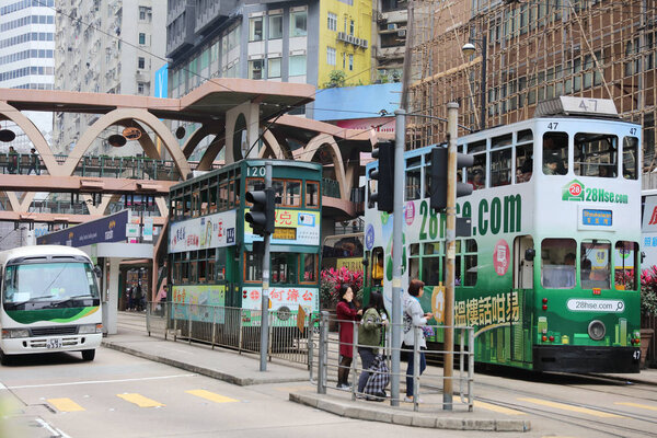 двухэтажные трамваи на острове H K
,