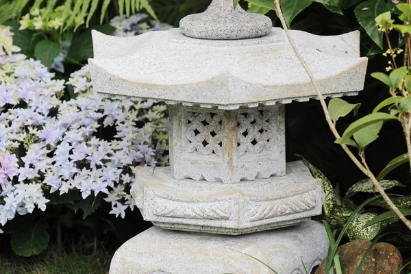 Peaceful zen rock garden with papyrus plant — Stock Photo, Image