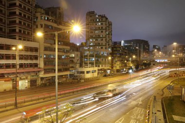  yaya köprüsü, hongkong aracılığıyla ışık yollar 