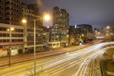  yaya köprüsü, hongkong aracılığıyla ışık yollar 