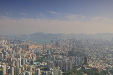 Aslan kaya her Doğu Kowloon bakıldığında