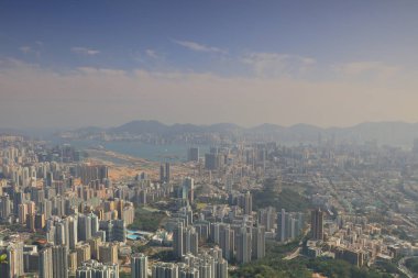 Aslan kaya her Doğu Kowloon bakıldığında