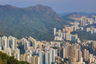 Aslan kaya her Doğu Kowloon bakıldığında