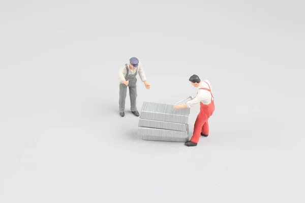 The fun of figure in miniature world — Stock Photo, Image