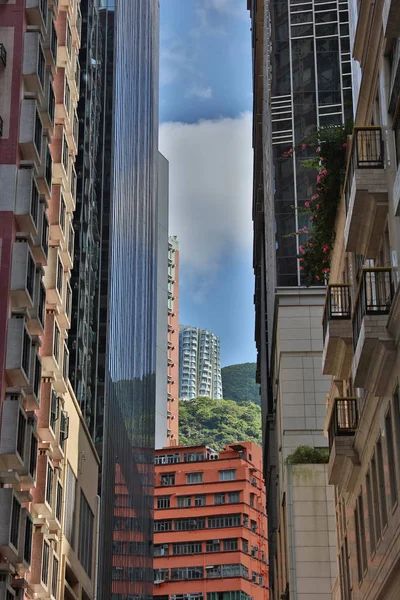 De drukke stad van Wan Chai Hong Kong — Stockfoto