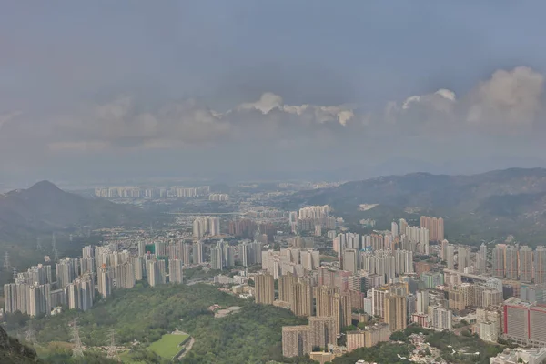 Yuen long, tuen mun, vom Burggipfel — Stockfoto