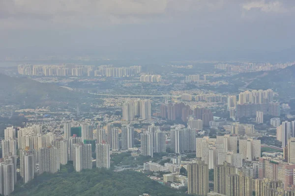 Tuen mun, yuen long vom Burggipfel — Stockfoto