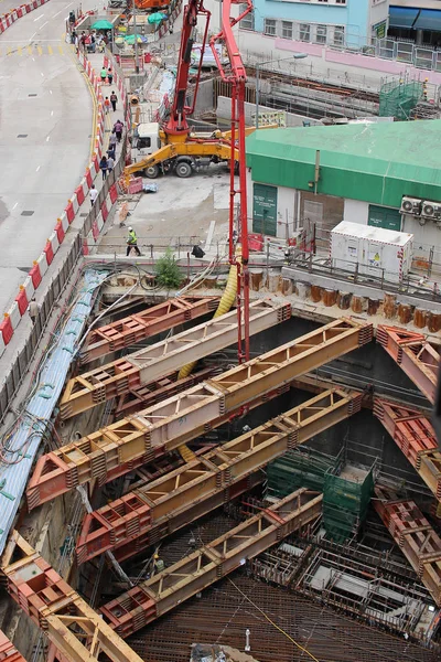 Metrô de construção em Ma Tau Wai — Fotografia de Stock