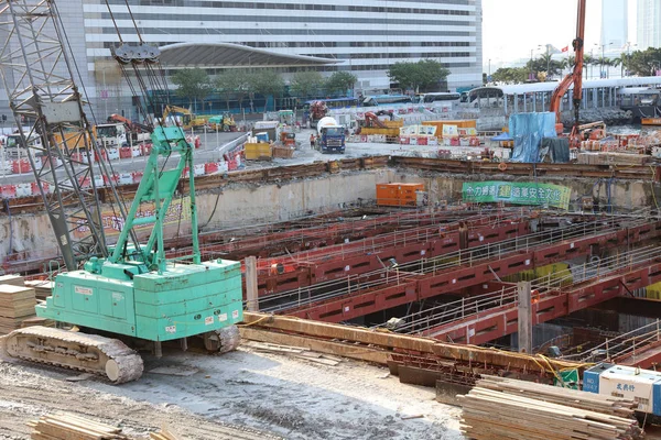 De Central en Wan Chai Bypass Project site — Stockfoto