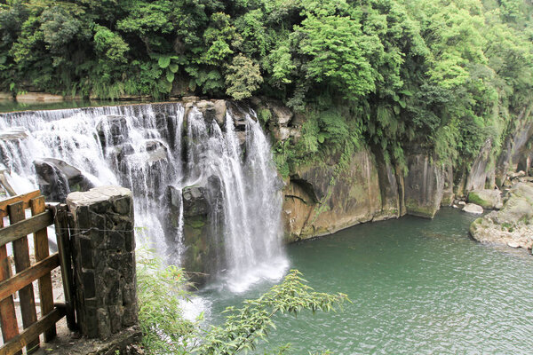 the shifen waterfall in pingxi, Taipei, Taiwan