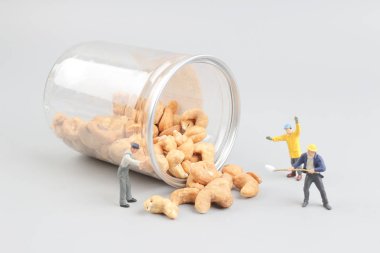 Şişe ile oyuncak incelemesi fındık