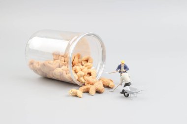 Şişe ile oyuncak incelemesi fındık