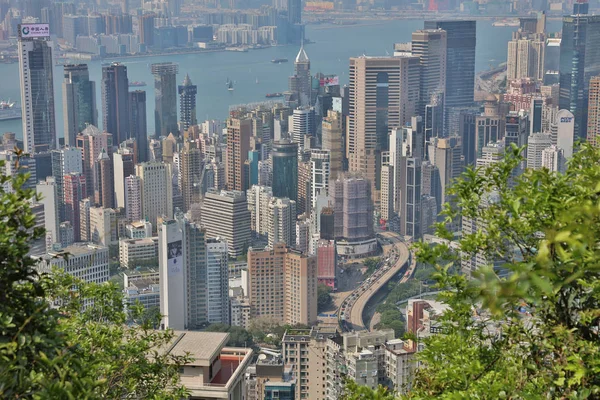 Causeway bay, Hongkong widok Murzynów link — Zdjęcie stockowe