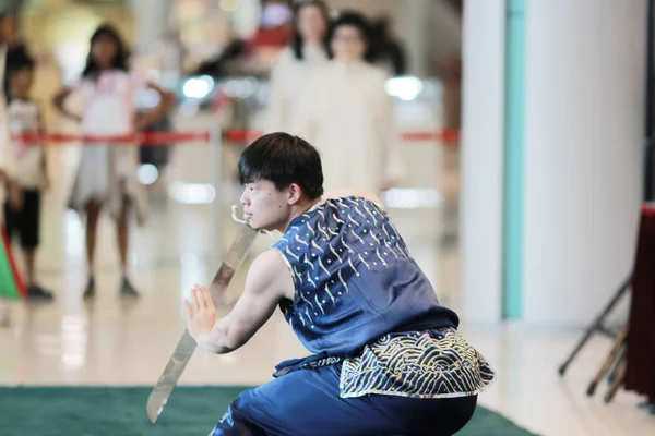 Wu shu demonstration bei hk tst 2017 — Stockfoto