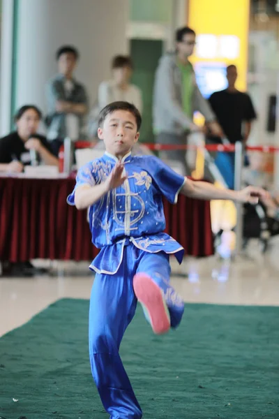 Wu shu Demonstração em hk tst 2017 — Fotografia de Stock