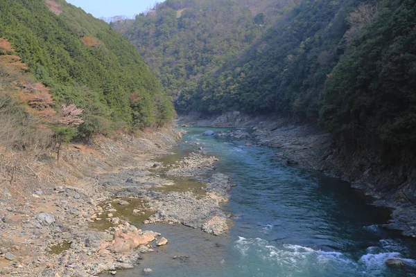 Hozukyo and Katsura River — Stock Photo, Image