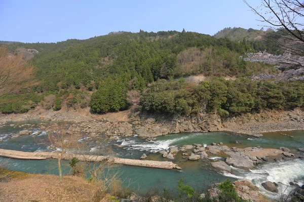 山和河外 K 浪漫火车从视图 — 图库照片