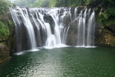 the shifen waterfall in pingxi, Taipei, Taiwan clipart