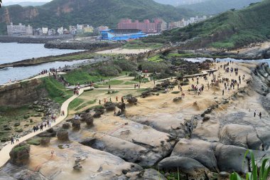 Goril rock ve kemer kaya Yehliu Geopark, Tayvan.