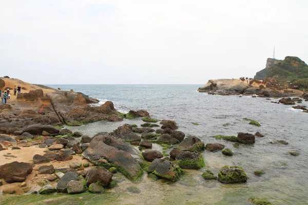 Tayvan Yehliu Geopark mantar taşlara — Stok fotoğraf