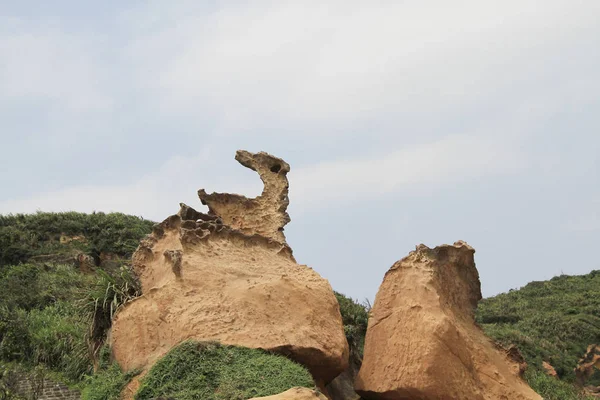 Mushroom Rocks en el Geoparque Yehliu en Taiwán — Foto de Stock