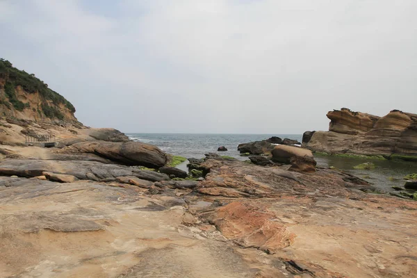 Mushroom Rocks no Yehliu Geopark em Taiwan — Fotografia de Stock